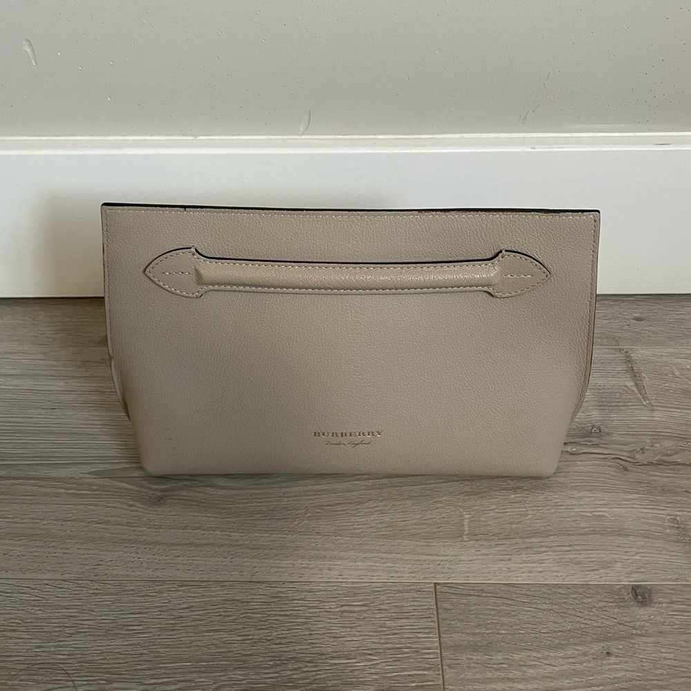 Burberry leather clutch